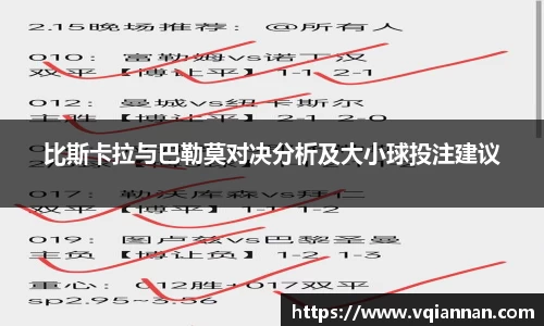 比斯卡拉与巴勒莫对决分析及大小球投注建议